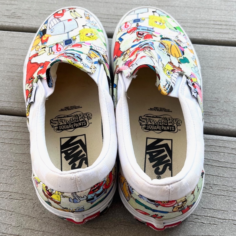 Vans Spongebob SquarePants Slip-Ons - Women 9 - Great Condition - Picture 5 of 8